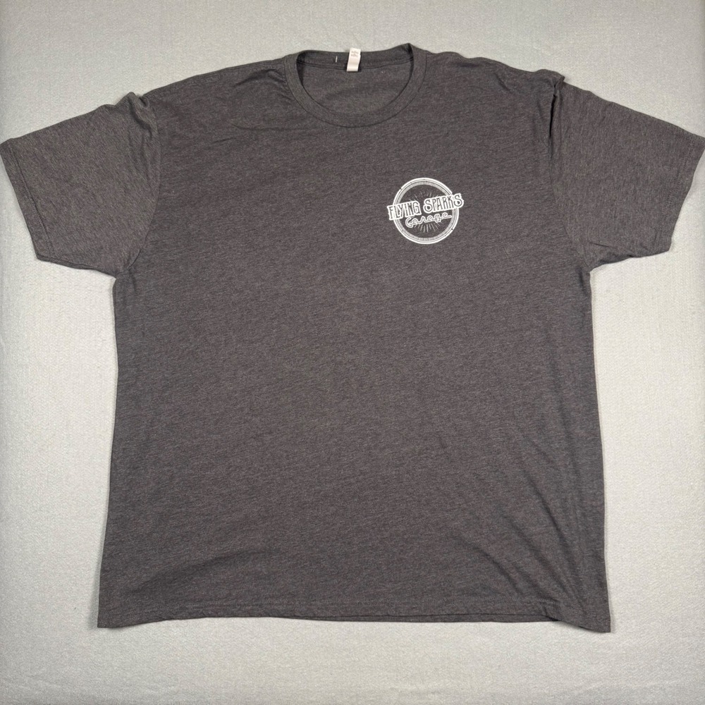 Next Level Flying Sparks Garage Optimus Grime Mens 4XL Gray Graphic T-Shirt Tee
